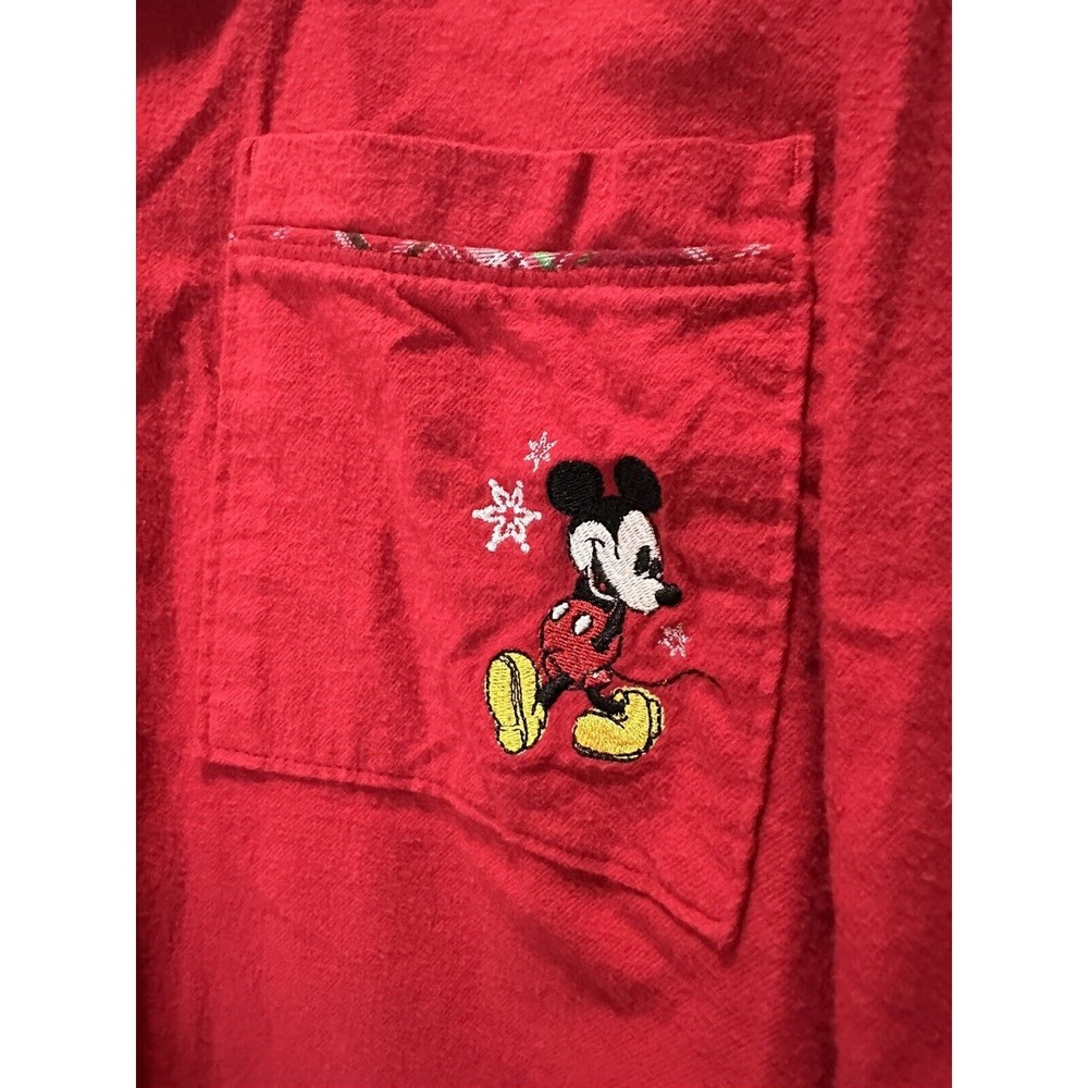 Disney Store Christmas Mickey Pajama Set PJ's Sleepwear Top And Bottom M… - Picture 2 of 15